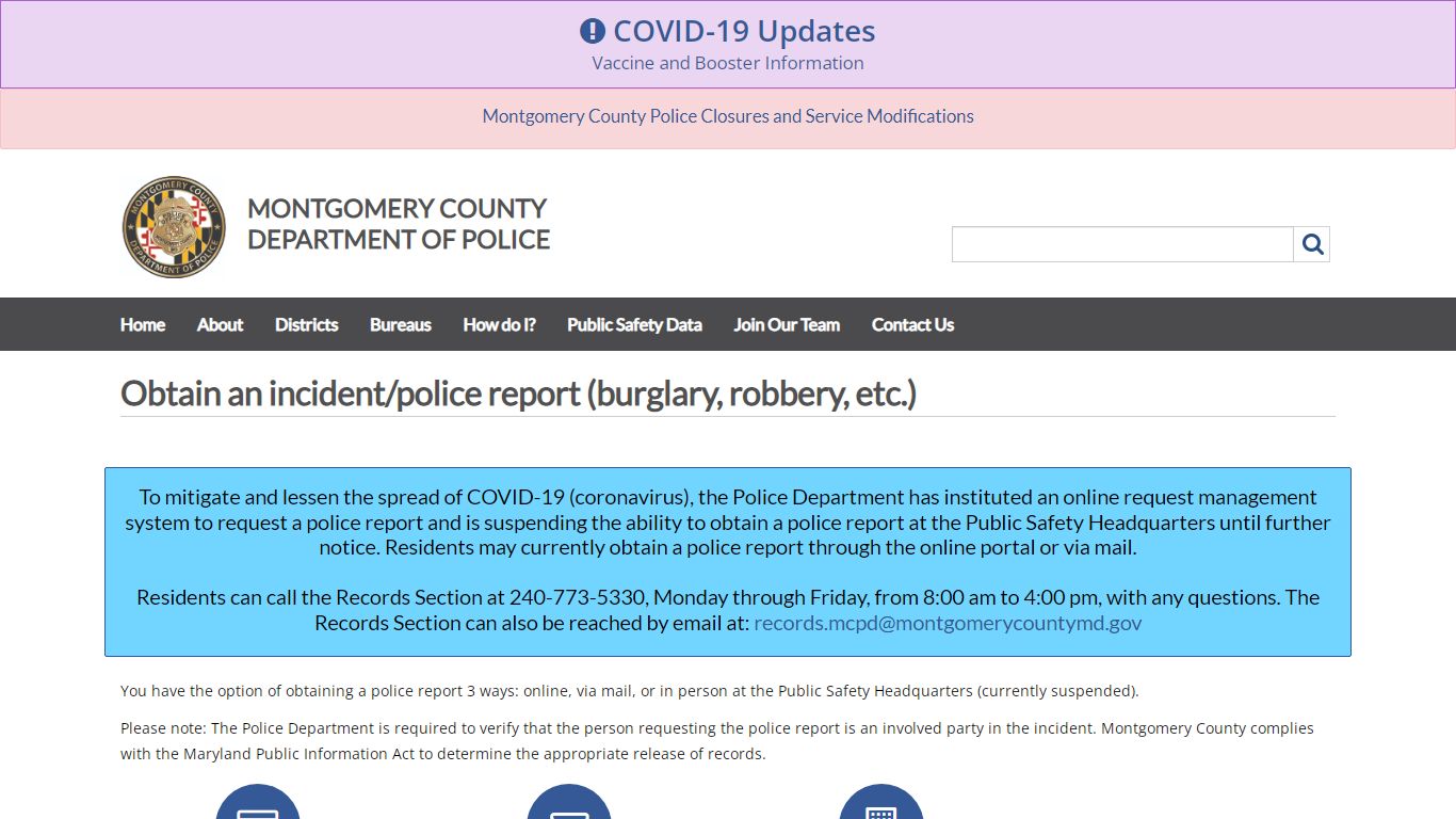 Incident Report Page,Montgomery County Police Department,Montgomery ...